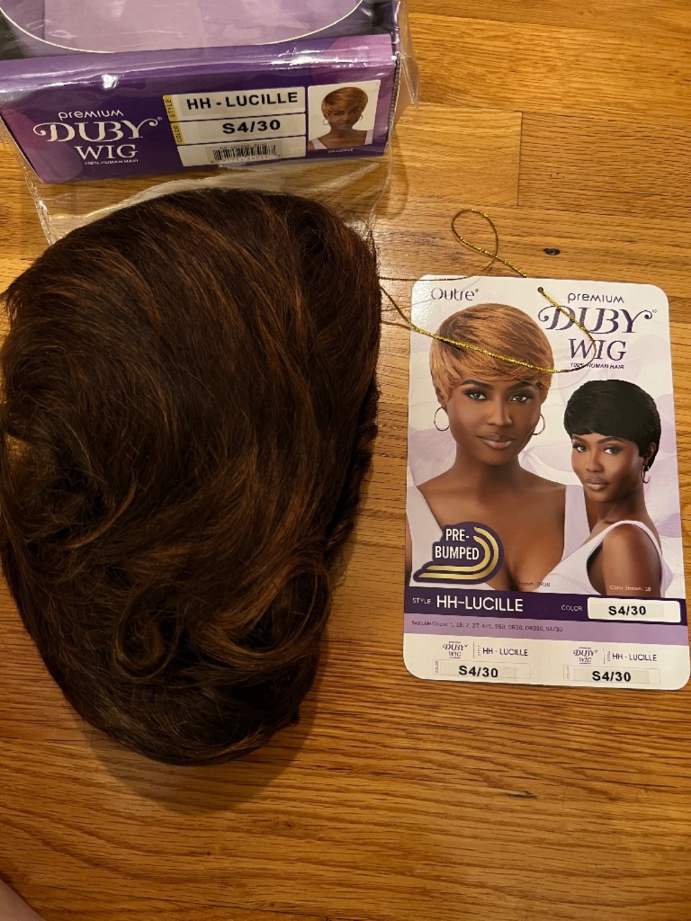 NEW Outre Premium Duby 100% Human Hair Wig HH- Lucille S4/30
